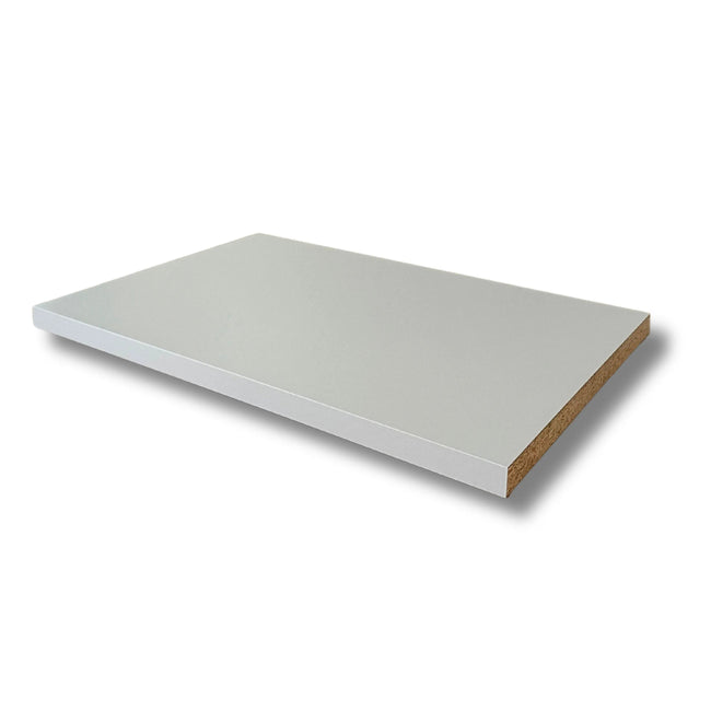 Gray melamine shelf, cut to your selected size