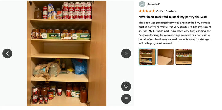 Maple melamine shelf in a cabinet